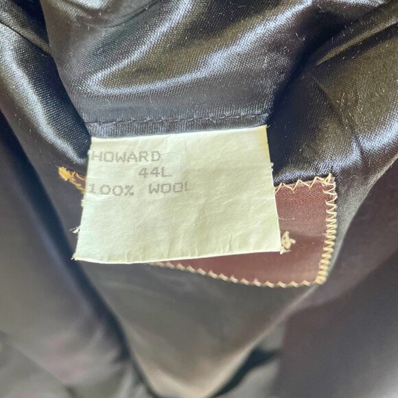 Neiman Marcus Black 100% Wool Trench Peacoat Overcoat Size 44L - Picture 9 of 11